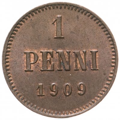 купить 1 пенни (penni) 1909