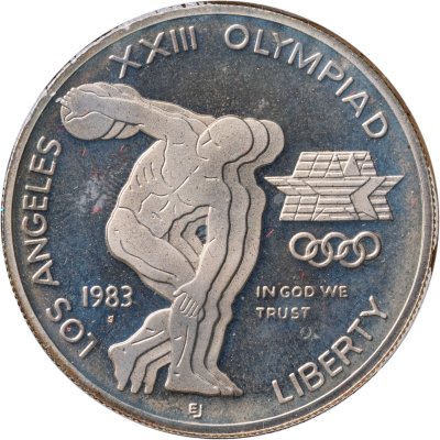 купить США 1 доллар (dollar) 1983 S XXIII летние Олимпийские Игры 1984 в Лос-Анджелесе, знак монетного двора "S" - Сан-Франциско в оригинальной упаковке