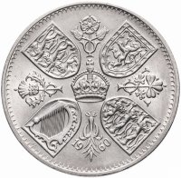 Купить Великобритания 5 шиллингов (shillings) 1960 "Британская выставка в Нью-Йорке"