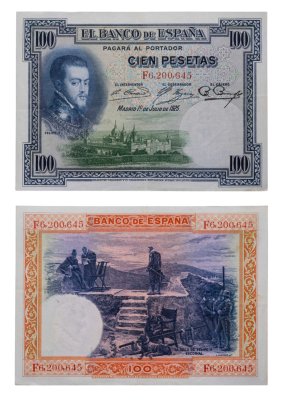 купить Испания 100 песет 1925 (Pick 62c)