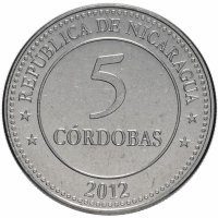 купить Никарагуа 5 кордоб (cordobas) 2012 "100 лет Кордобе"