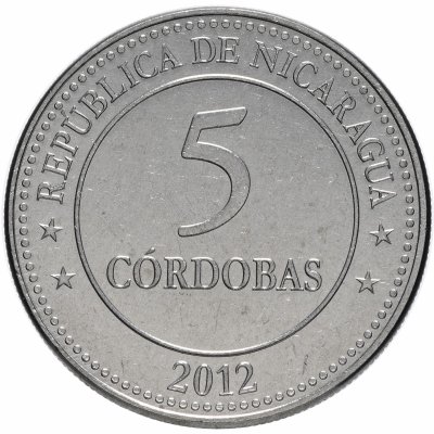 купить Никарагуа 5 кордоб (cordobas) 2012 "100 лет Кордобе"