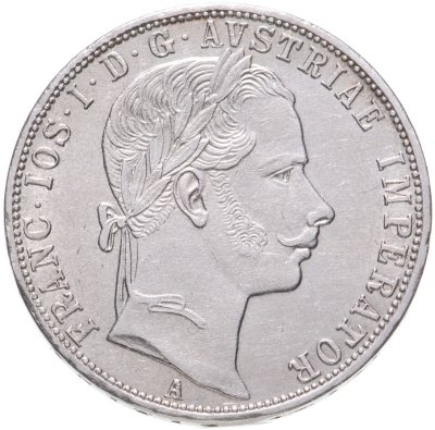 купить Австрия 1 флорин (florin) 1860 Знак монетного двора "A" - Вена