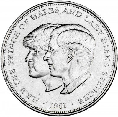 купить Великобритания 25 пенсов (pence) 1981 "Свадьба принца Чарльза и леди Дианы"