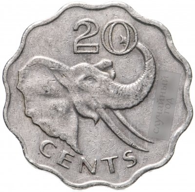 купить Свазиленд 20 центов (cents) 1974-1979, случайная дата