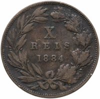 купить Португалия 10 рейс (reis) 1884