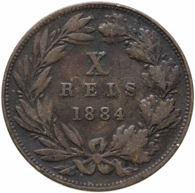 купить Португалия 10 рейс (reis) 1884