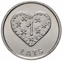 Купить Латвия 1 лат (lats) 2011 "Пряничное сердце "