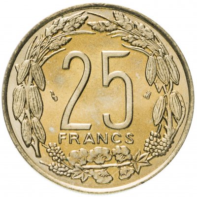 купить Центральная Африка 25 франков 1998