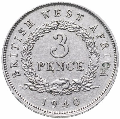 купить Британская Западная Африка 3 пенса (pence) 1940 H