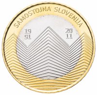 Купить Словения 3 евро 2011 "20 лет Независимости"