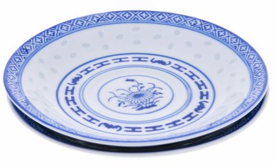 купить Набор из 2 блюдец, рисовый фарфор, деколь, Китай, 1960-1990 гг.