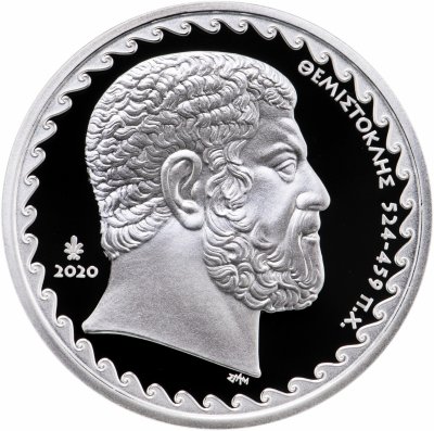 купить Греция 10 евро 2020 "2500 лет битве при Саламине. Фемистокл" в футляре с сертификатом