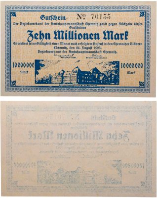 купить Германия 10000000 (10 миллионов) марок 1923