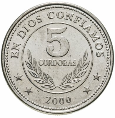 купить Никарагуа 5 кордоб (cordobas) 2000