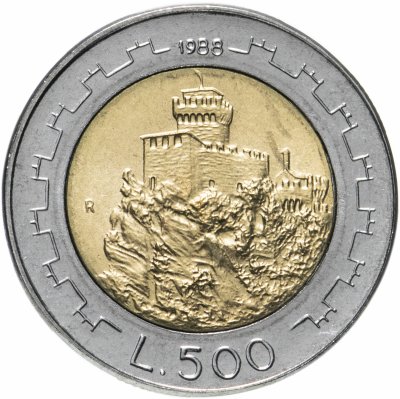 купить Сан-Марино 500 лир (lire) 1988 "Укрепления Сан-Марино"