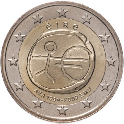 купить Ирландия 2 евро 2009 "10 лет Экономическому и валютному союзу"