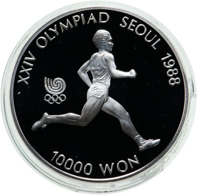 купить Южная Корея 10000 вон (won) 1986 XXIV летние Олимпийские Игры, Сеул 1988 - Бегун