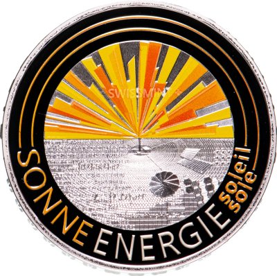 купить Швейцария 20 франков 2022 "Солнечная энергия" в футляре с сертификатом