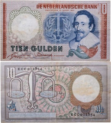 купить Нидерланды 10 гульденов 1953