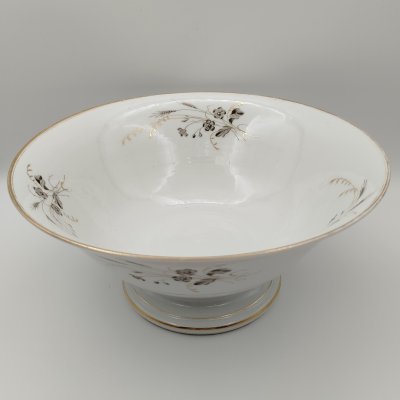 купить Фруктовница (крупная), украшенная цветочным декором, фарфор, роспись, золочение, Западная Европа, 1890-1920 гг.