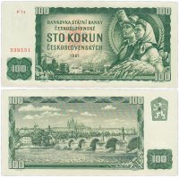 купить Чехословакия 100 крон 1961 (Pick 91) Серия P74
