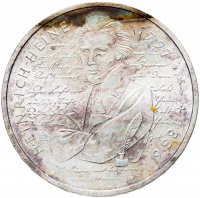 Купить Германия 10 марок 1997 "200 лет со дня рождения Генриха Гейне"