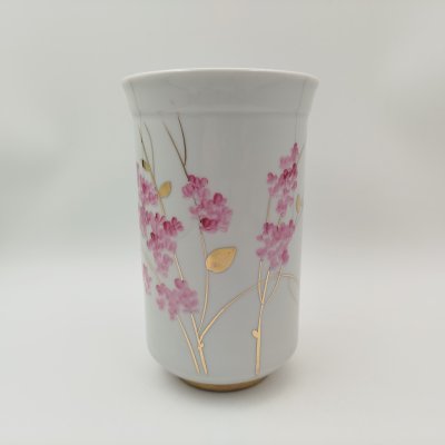 купить Ваза "Розовая сирень" (Розовая ветка), фарфор, роспись, золочение, Дулевский фарфоровый завод (Дулёво), СССР, 1968-1991 гг.