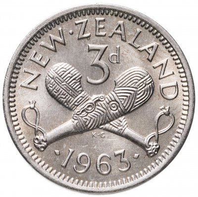 купить Новая Зеландия 3 пенса (pence) 1963