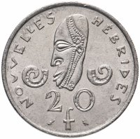 купить Новые Гебриды 20 франков (francs) 1967