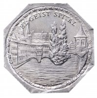 купить Германия, Нюрнберг 20 пфеннигов 1921 "Больница Святого Духа" (трамвайный жетон)