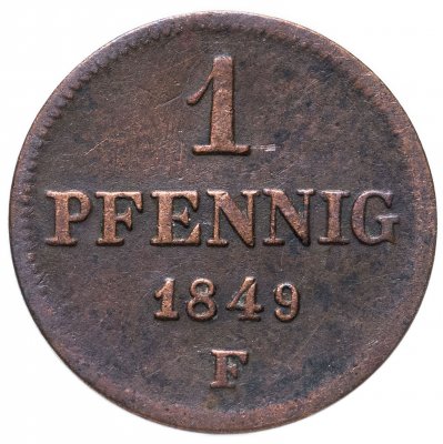 купить Германия, Саксония 1 пфенниг 1849