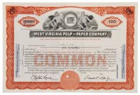 купить Акция США WEST VIRGINIA PULP and PAPER COMPANY 1963 г.