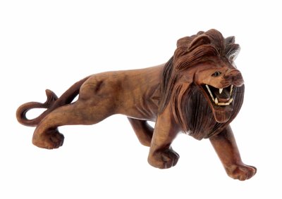 купить Статуэтка "Лев", дерево, резьба, кость, Азия, 1970-1990 гг.