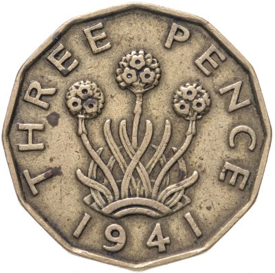 купить Великобритания 3 пенса (pence) 1941