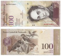 Купить Венесуэла 100 боливар 2013 (Pick 93g) 29.10 2013