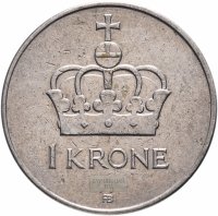 Купить Норвегия 1 крона (crown) 1974-1991 случайный год