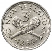 купить Новая Зеландия 3 пенса (pence) 1964