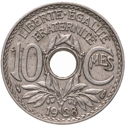 купить Франция 10 сантимов (centimes) 1938