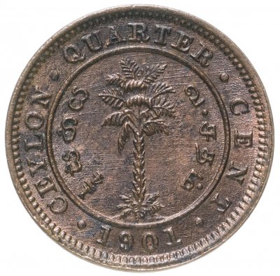 купить Цейлон 1/4 цента (cent) 1901
