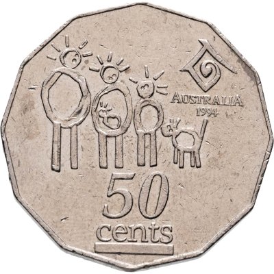 купить Австралия 50 центов (cents) 1994 "Международный год семьи"