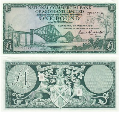 купить Шотландия 1 фунт 1967 (Pick 271а) National Commercial Bank of Scotland Ltd