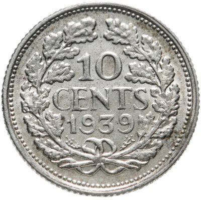 купить Нидерланды 10 центов (cents) 1939