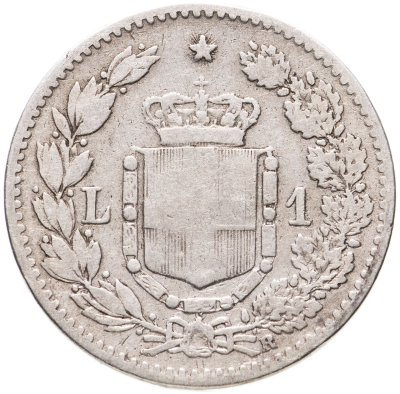 купить Италия 1 лира 1884