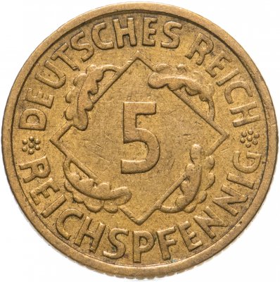 купить Германия 5 рейхспфеннигов (reichspfennig) 1930 A