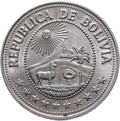 купить Боливия 5 песо (pesos) 1980
