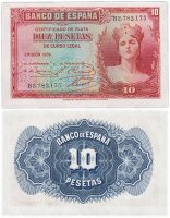 купить Испания 10 песет 1935 (Pick 86a)