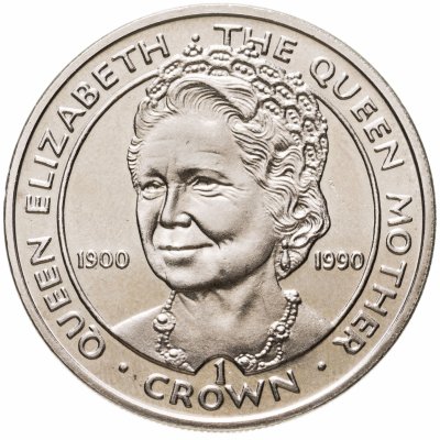 купить Гибралтар 1 крона (crown) 1990 "90 лет со дня рождения Королевы-матери"