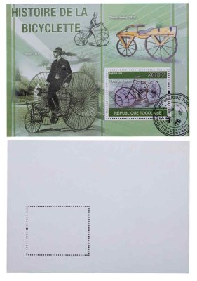 купить Джибути марки квартблок "Автомобили. Машины. Исторический велосипед" 3000 франков 2010