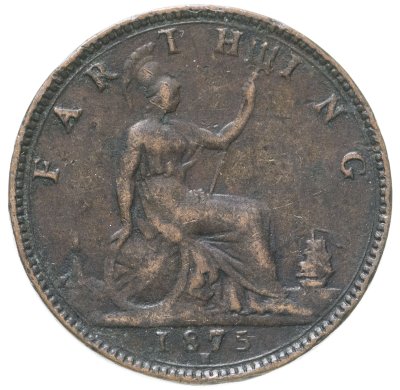 купить Великобритания 1 фартинг (farthing) 1875